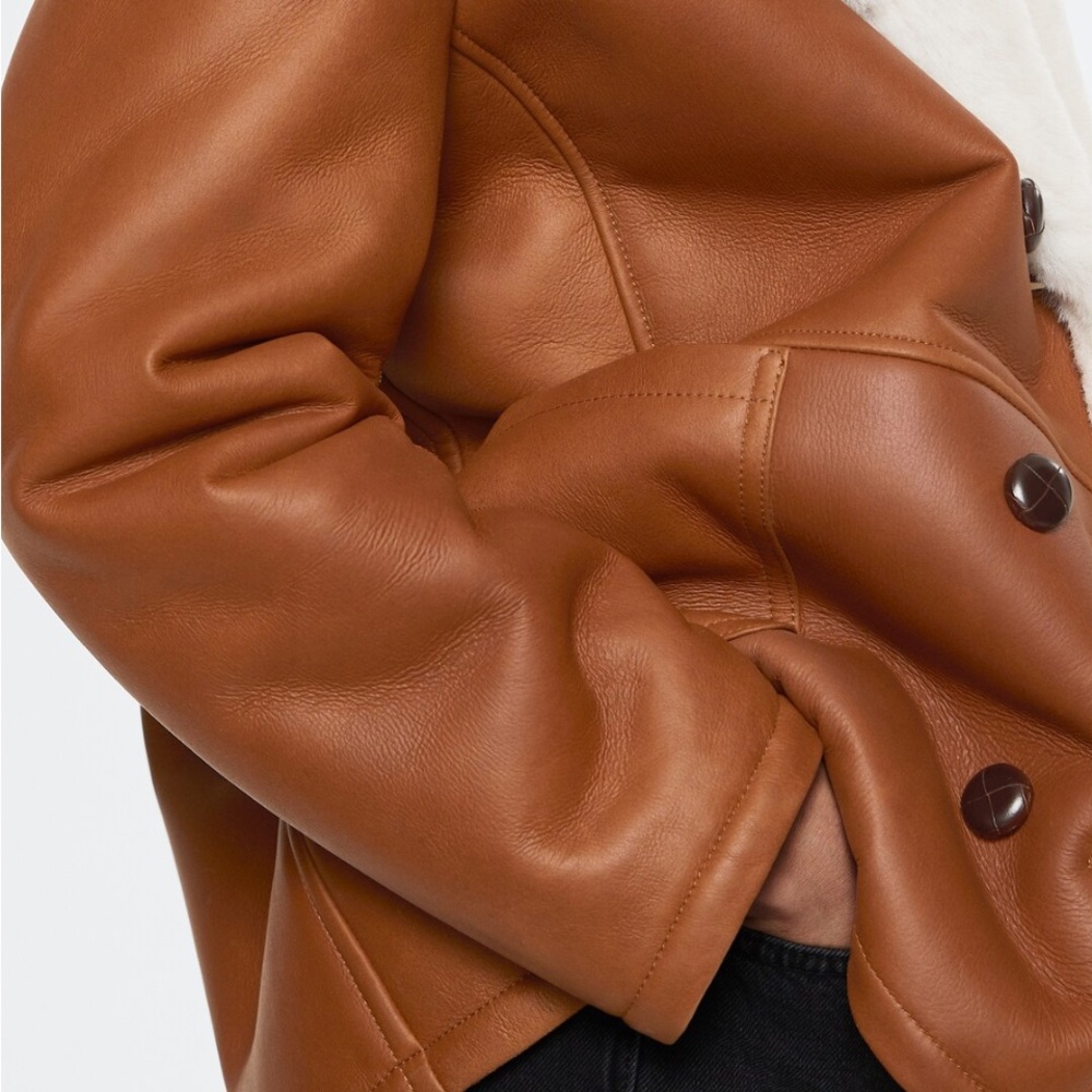 Mango Shearling Lined Jacket - image 4